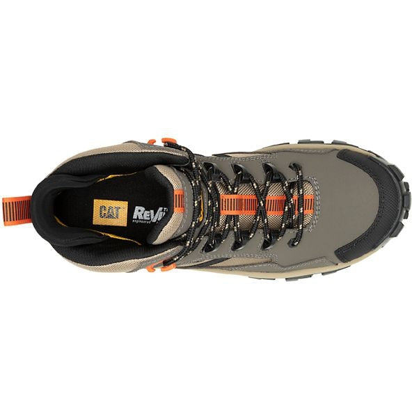 Cat Men's Invader Mid Vent Composite Toe Slip Resistant Work Boot -Bun