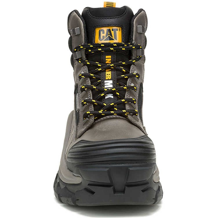 Cat Men's Invader Mid Vent Composite Toe Waterproof Slip Resistant Work Boot -Black- P91756 - Overlook Boots