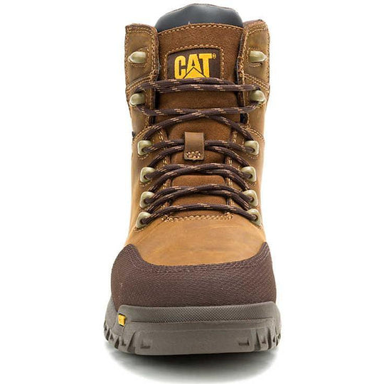 Cat Men's Resorption Comp Toe Waterproof Slip Resistant Work Boot - Brown - P91791 - Overlook Boots