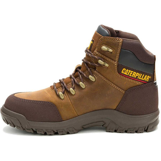 Cat Men's Resorption Comp Toe Waterproof Slip Resistant Work Boot - Brown - P91791 - Overlook Boots