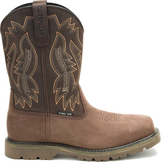 Cat Men's Colorado Frontier Steel Toe Western Boot - Coffee - P91795 - Overlook Boots