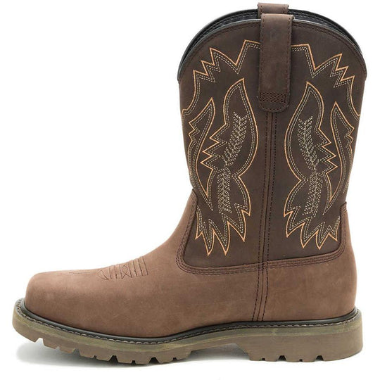 Cat Men's Colorado Frontier Steel Toe Western Boot - Coffee - P91795 - Overlook Boots
