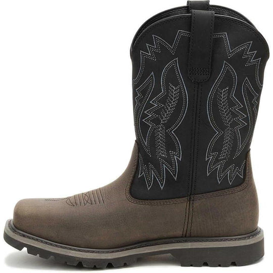 Cat Men's Colorado Frontier Steel Toe Western Work Boot - Grey - P91796 - Overlook Boots