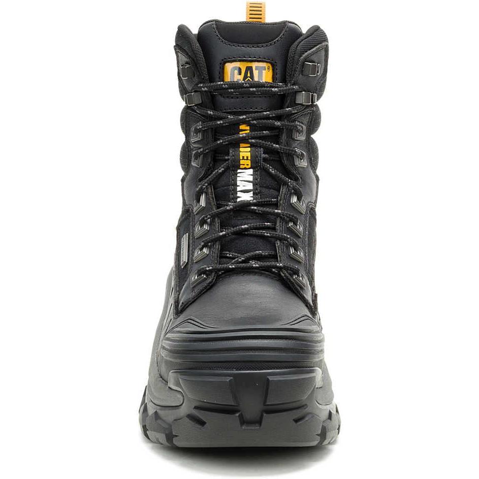 Cat Men's Invader Max 8" Comp Toe Waterproof Thinsulate Work Boot - Black - P91806 - Overlook Boots