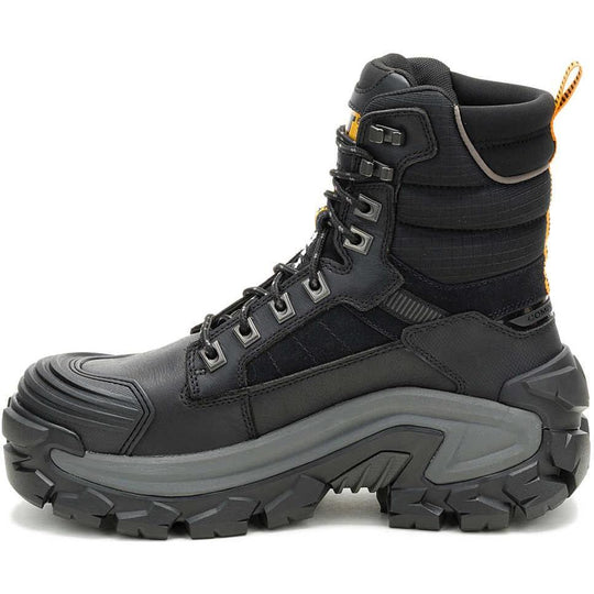 Cat Men's Invader Max 8" Comp Toe Waterproof Thinsulate Work Boot - Black - P91806 - Overlook Boots