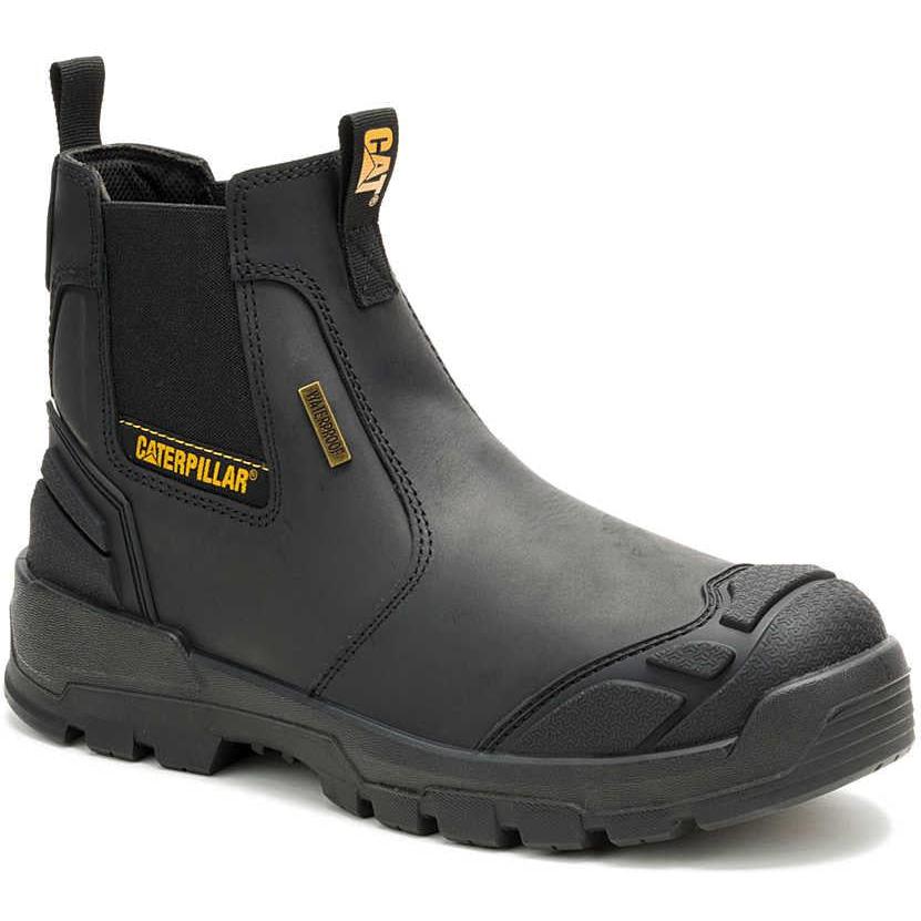 Cat Men's Striver XL Steel Toe Waterproof Chelsea Work Boot - Black - P91818 6 / Medium / Black - Overlook Boots