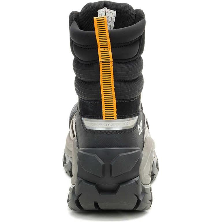 Cat Men's Invader Max 8" Comp Toe Waterproof Thinsulat Work Boot - Gargoyle - P91822 - Overlook Boots