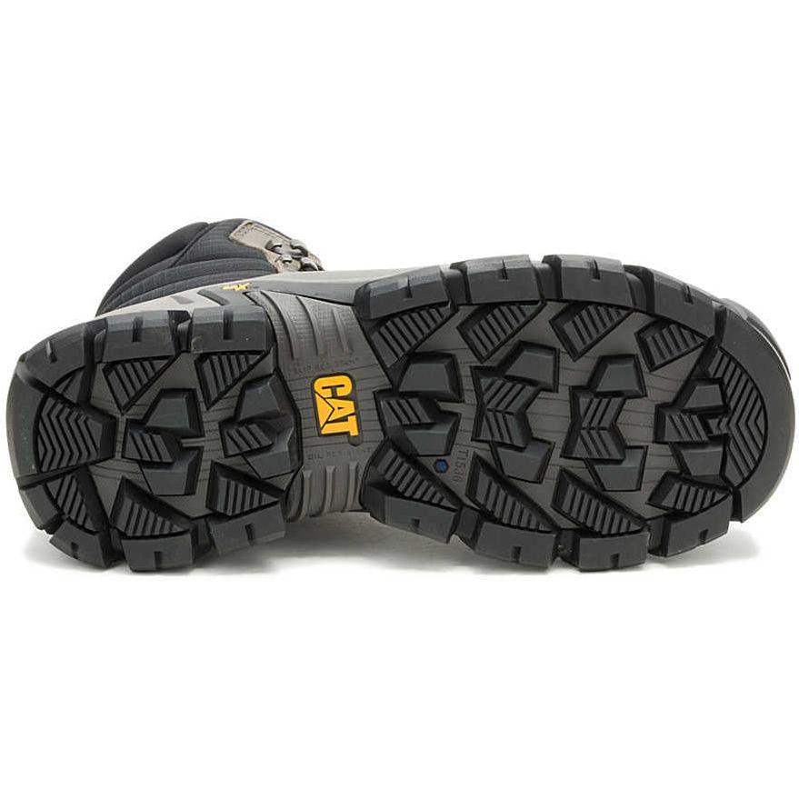 Cat Men's Invader Max 8" Comp Toe Waterproof Thinsulat Work Boot - Gargoyle - P91822 - Overlook Boots