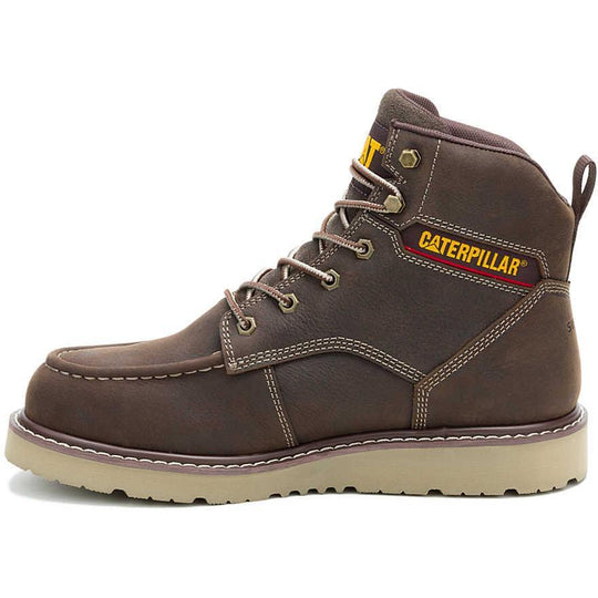 Cat Men's Reclaimer Steel Toe Waterproof Wedge Work Boot- Coffee- P91834 - Overlook Boots