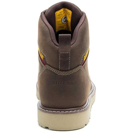 Cat Men's Reclaimer Steel Toe Waterproof Wedge Work Boot- Coffee- P91834 - Overlook Boots
