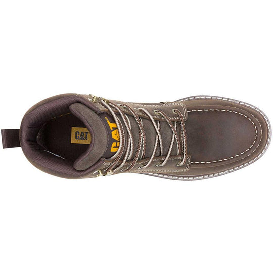 Cat Men's Reclaimer Steel Toe Waterproof Wedge Work Boot- Coffee- P91834 - Overlook Boots