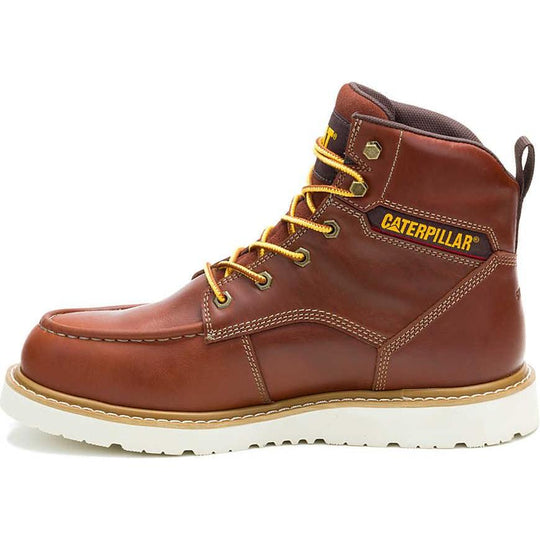 Cat Men's Reclaimer Steel Toe Waterproof Wedge Work Boot - Brown - P91835 - Overlook Boots