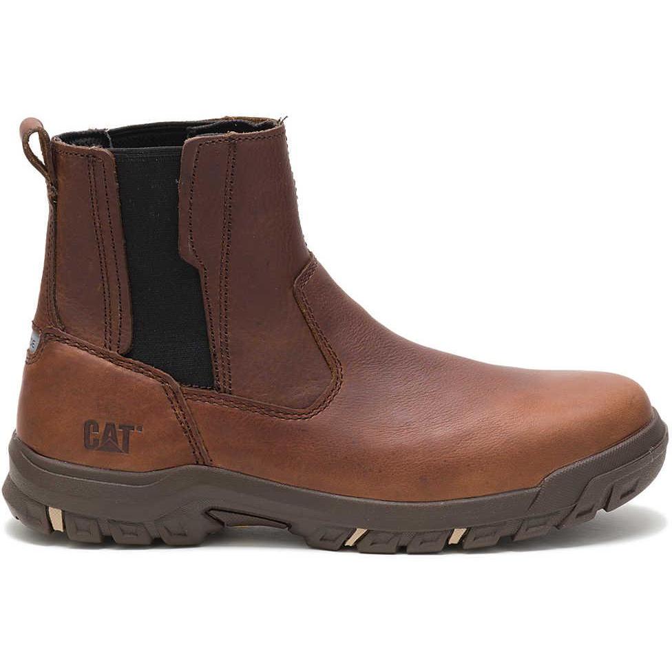 Cat Women's Abbey Steel Toe Waterproof Slip Resist Work Boot - Butterscotch - P91027 - Overlook Boots