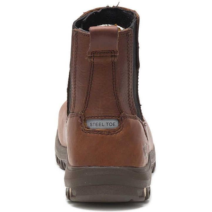 Cat Women's Abbey Steel Toe Waterproof Slip Resist Work Boot - Butterscotch - P91027 - Overlook Boots
