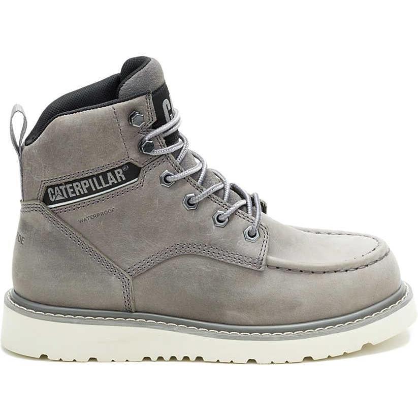 Cat Women's Reclaimer Steel Toe Waterproof Wedge Work Boot - Grey- P91837 - Overlook Boots