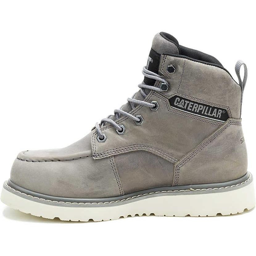 Cat Women's Reclaimer Steel Toe Waterproof Wedge Work Boot - Grey- P91837 - Overlook Boots
