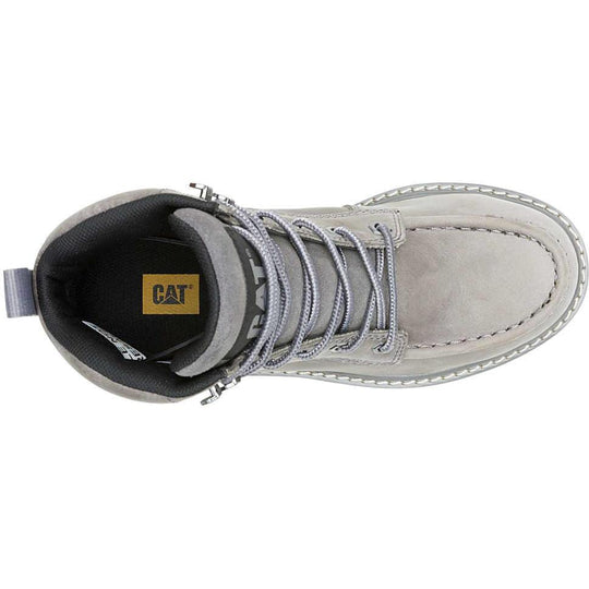 Cat Women's Reclaimer Steel Toe Waterproof Wedge Work Boot - Grey- P91837 - Overlook Boots
