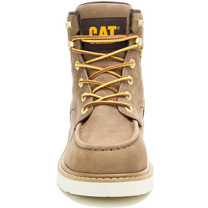 Cat Women's Reclaimer Steel Toe Waterproof Wedge Work Boot - Sand - P91838 - Overlook Boots