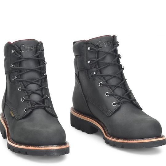 Chippewa Men's Super DNA 6" Soft Toe WP Lace Up Work Boot - Charcoal - 59200 - Overlook Boots