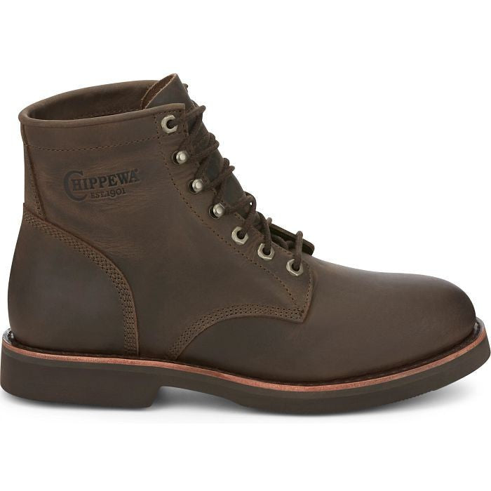 Chippewa Men's Classic  2.0 6" Lace Up Work Boot -Brown- NC2065 6 / Medium / Brown - Overlook Boots