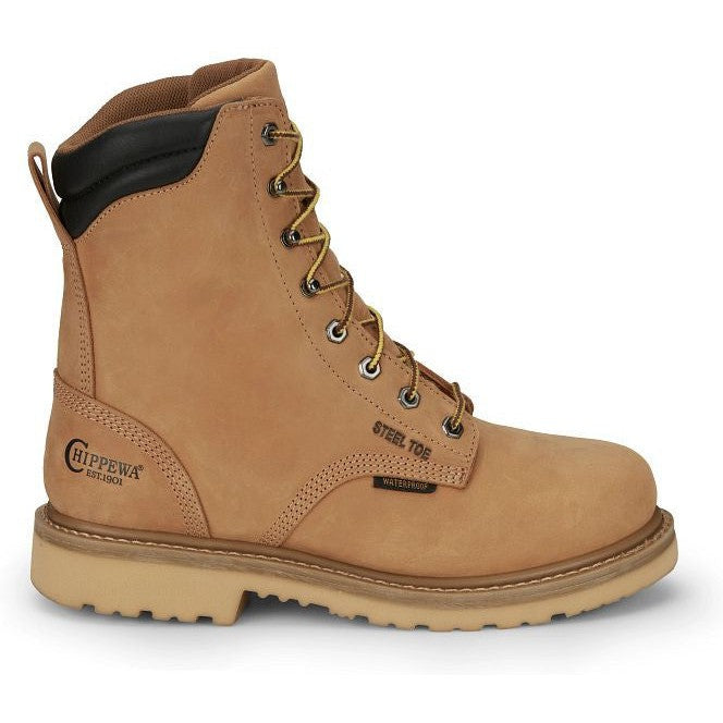 Chippewa Men's Northbound 8" WP Steel Toe 400G Work Boot -Wheat- NC2504 8 / Medium / Wheat - Overlook Boots