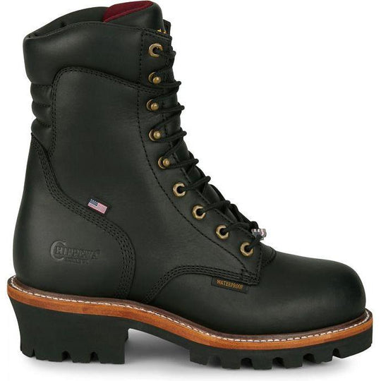 Chippewa Men's Super Logger 9" Steel Toe WP 400G Logger Work Boot - Black - SL5410 - Overlook Boots