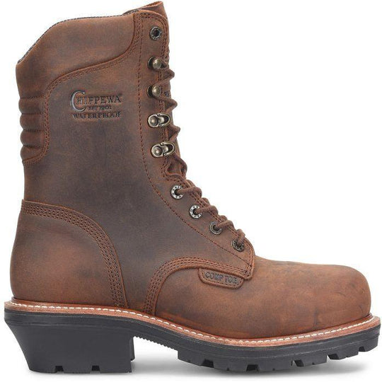 Chippewa Men's Thunderstruck 9" Comp Toe Waterproof 400G Logger Work Boot TH1024 - Overlook Boots