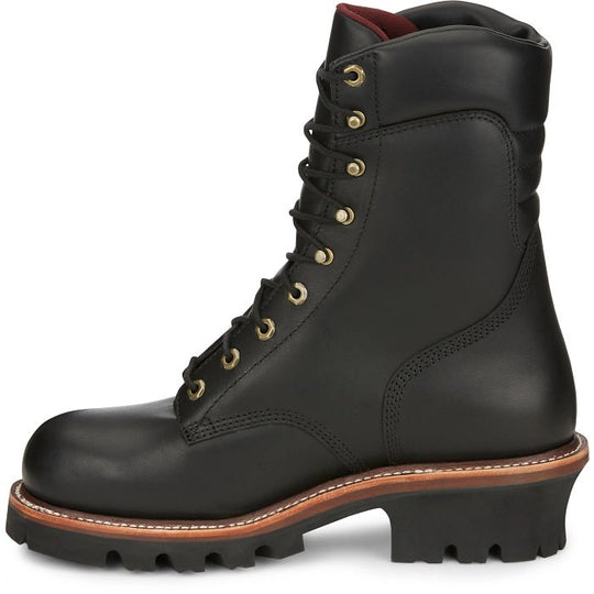 Chippewa Men's Super DNA 9" Steel Toe Waterproof 400G Ins Logger Work Boot - Black - 59410 - Overlook Boots