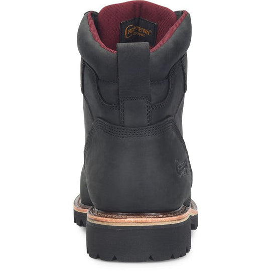 Chippewa Men's Super DNA 6" Steel Toe WP 400G Lace Up Work Boot - Black - 59202 - Overlook Boots