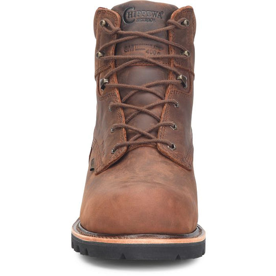 Chippewa Men's Super DNA 6" Soft Toe WP 400G Work Boot - Walnut - 59206 - Overlook Boots