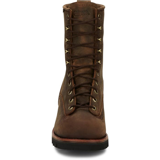 Chippewa Men's Paladin 8" Soft Toe Waterproof Logger Work Boot- Brown - 73100 - Overlook Boots