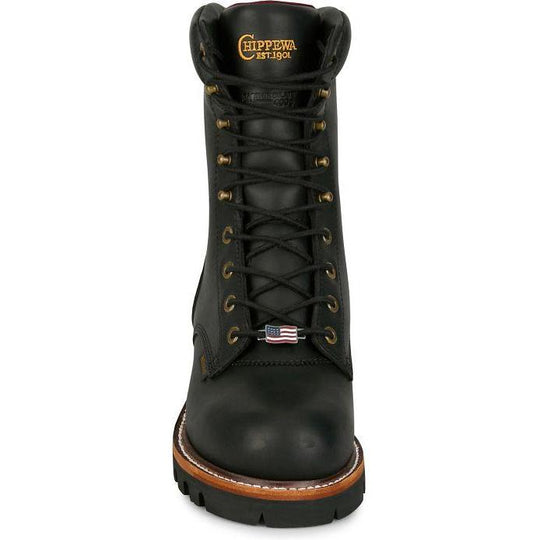 Chippewa Men's Super Logger 9" Steel Toe WP 400G Logger Work Boot - Black - SL5410 - Overlook Boots