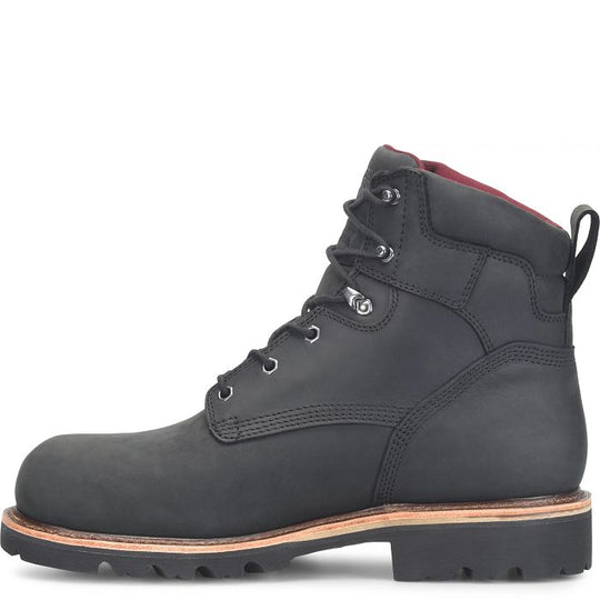 Chippewa Men's Super DNA 6" Steel Toe WP 400G Lace Up Work Boot - Black - 59202 - Overlook Boots