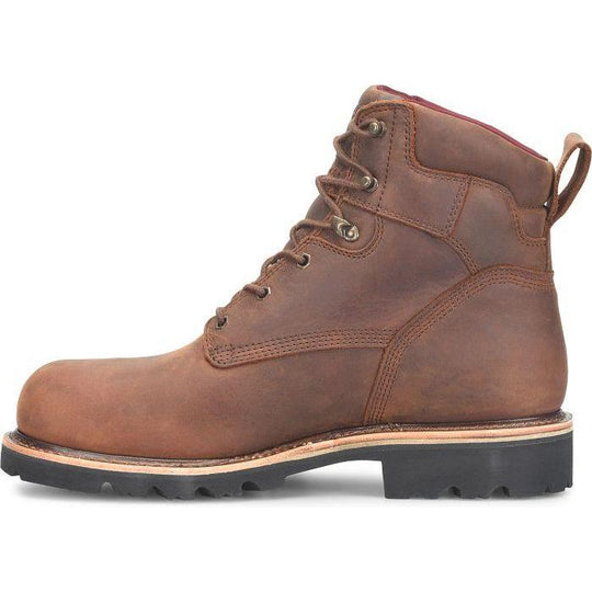 Chippewa Men's Super DNA 6" Steel Toe Waterproof 400G Work Boot- Brown- 59208 - Overlook Boots