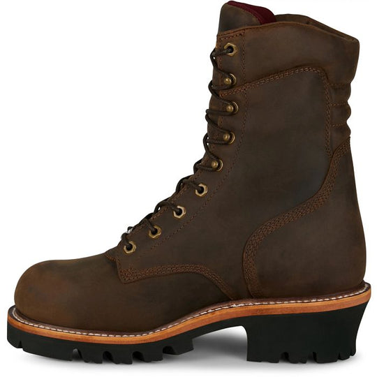 Chippewa Men's Super Logger 9" WP Insulated Soft Toe Logger Boot - Brown - SL5408