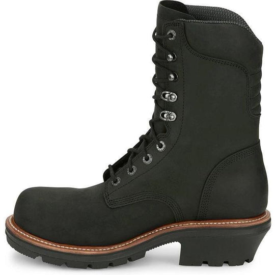 Chippewa Men's Thunderstruck 9" Comp Toe Waterproof Logger Work Boot- Black- TH1020 - Overlook Boots