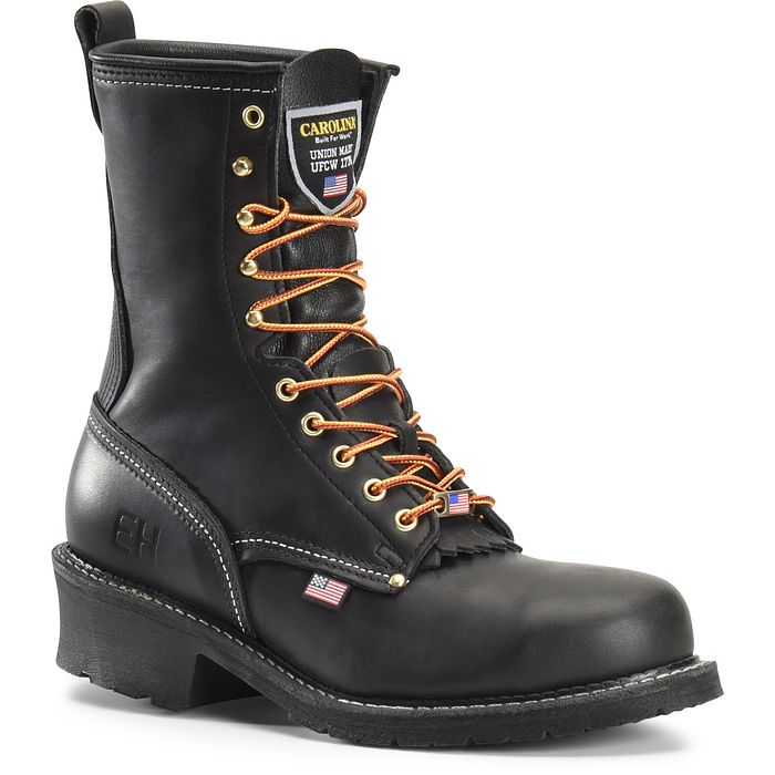 Carolina Men's Maple 9" Domestic ST Logger Slip Resist Work Boot -Black- 1922 8 / Medium / Black - Overlook Boots