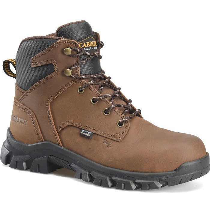 Carolina Men's Gruntz 6" Steel Toe Waterproof Work Boot -Brown- CA3593  - Overlook Boots