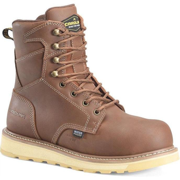Carolina Men's Gruntz 8" Comp Toe WP Work Boot- Brown- CA3603 8 / Medium / Brown - Overlook Boots