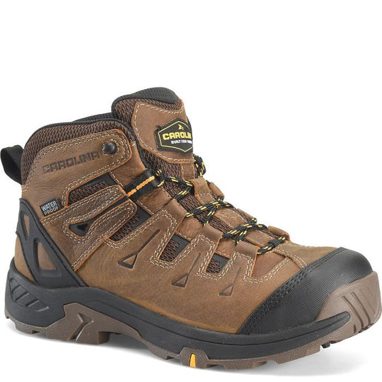 Carolina Men's Quadricep 5" Composite Toe Waterproof Slip Resistant Work Boot - Brown - CA4546 8 / Medium / Brown - Overlook Boots