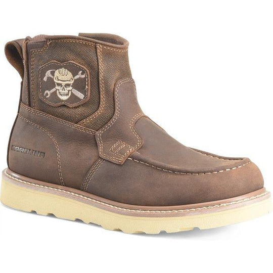 Carolina Men's Flatiron Ez 6" Soft Toe Slip Resist Work Boot - Brown - CA7046 - Overlook Boots