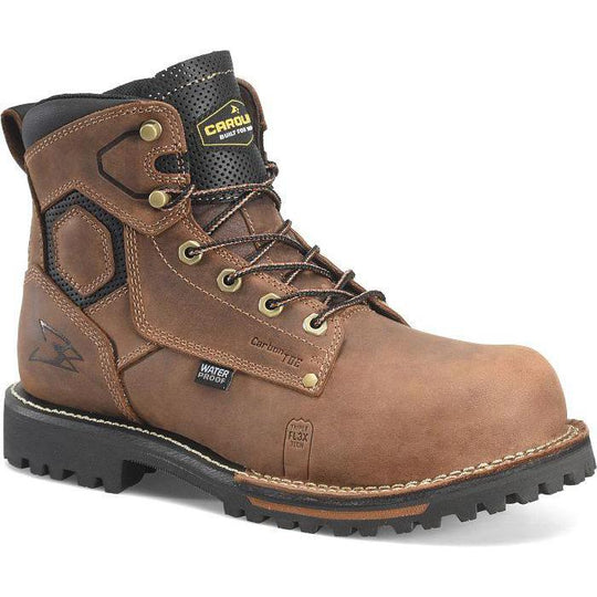 Carolina Men's Pitstop 6" Carbon Composite Toe Waterproof Work Boot - Brown - CA7542 7.0 / Medium / Brown - Overlook Boots