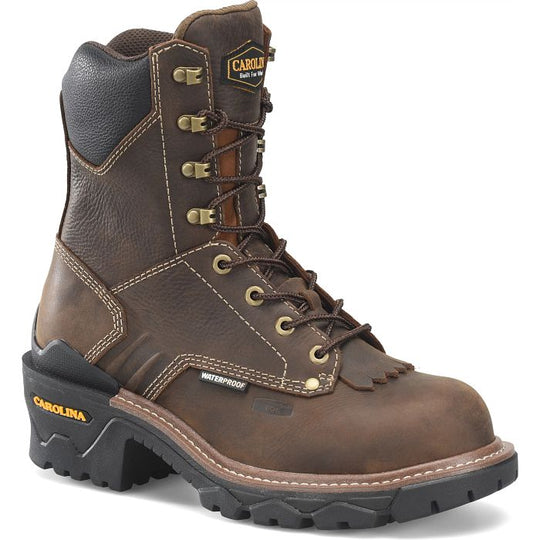 Carolina Men's Cardinal 8" Composite Toe Waterproof Slip Resistant Work Boot -Brown- CA7837 - Overlook Boots