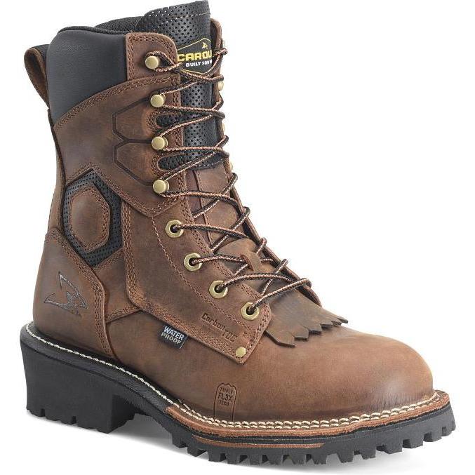 Carolina Men's Pitstop 8" Carbon Comp Toe WP Work Boot- Brown- CA8544 8 / Medium / Brown - Overlook Boots
