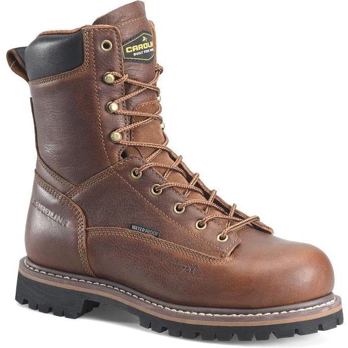 Carolina Men's Grind 8" Comp Toe Waterproof Work Boot - Brown - CA8580 - Overlook Boots