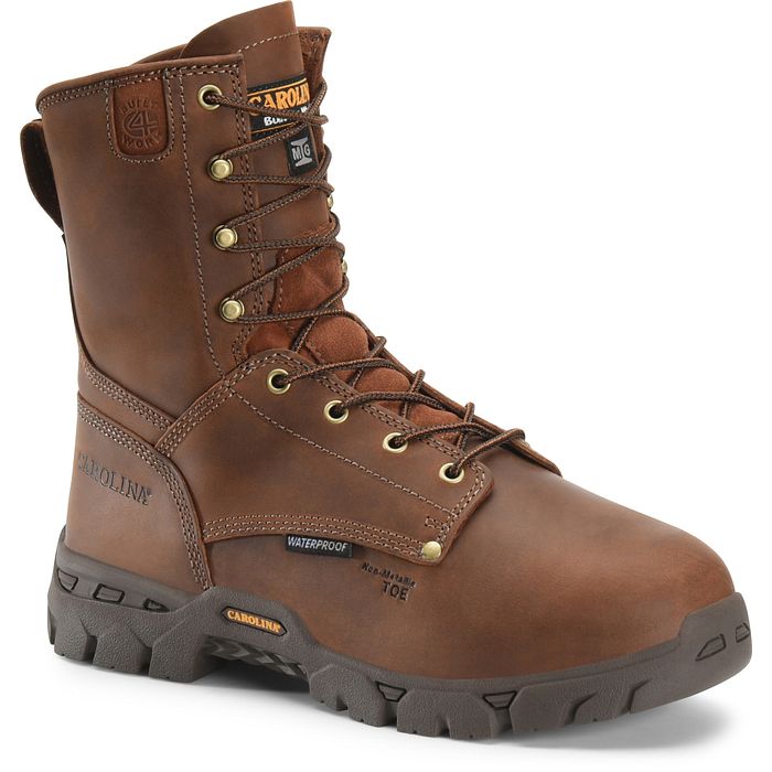 Carolina Men's Buster 8" Comp Toe WP Metguard Work Boot -Brown- CA9582 7 / Medium / Brown - Overlook Boots