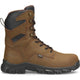 Carolina Men's Gruntz 8" Steel Toe Waterproof Slip Resistant Work Boot -Brown- CA3597 - Overlook Boots