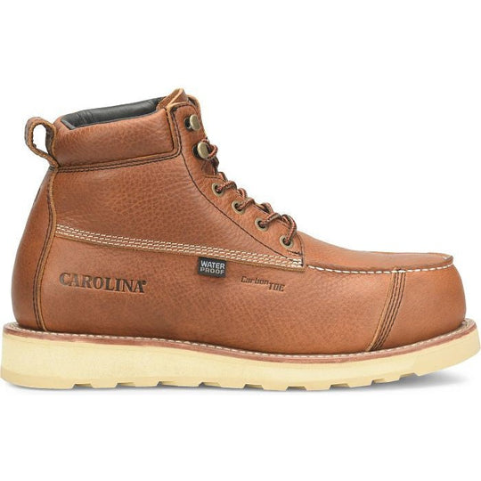 Carolina Men's Staple Gun 6" Carbon Composite Toe Waterproof Work Boot -Tan- CA7570 8.0 / Medium / Tan - Overlook Boots