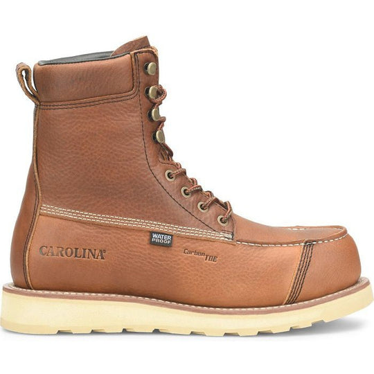 Carolina Men’s Staple Gun 8” Carbon Composite Toe Waterproof Work Boot – Tan (CA7571) - Overlook Boots