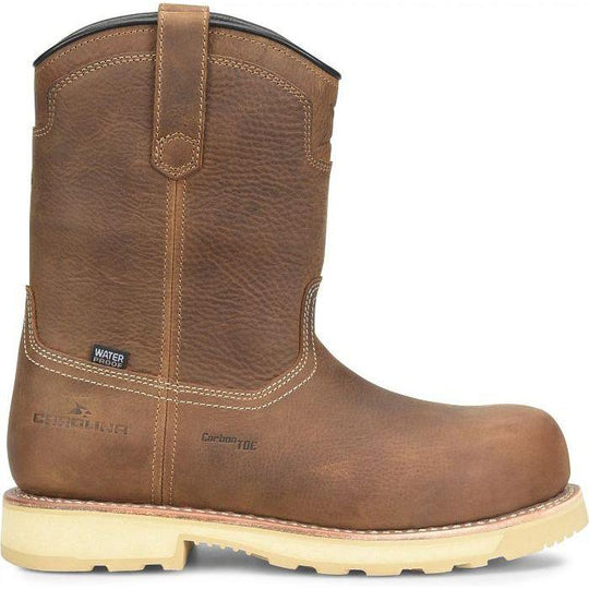 Carolina Men's Staple Gun Comp Toe Waterproof Wellington Work Boot- Brown- CA7576 - Overlook Boots